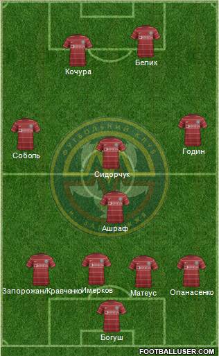Metalurg Zaporizhzhya Formation 2012