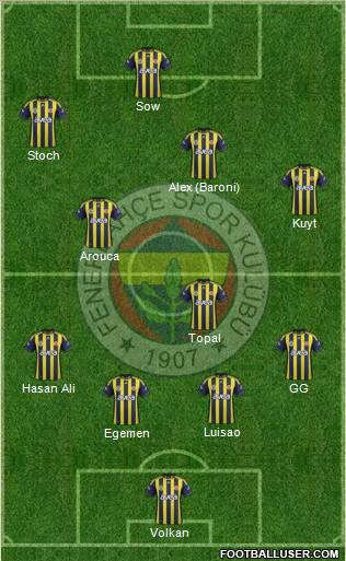 Fenerbahçe SK Formation 2012