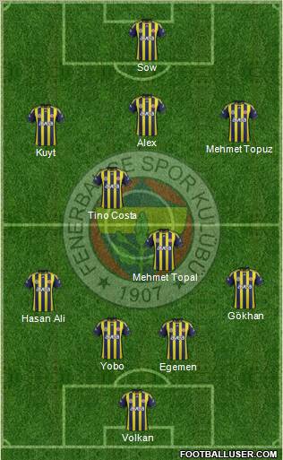 Fenerbahçe SK Formation 2012