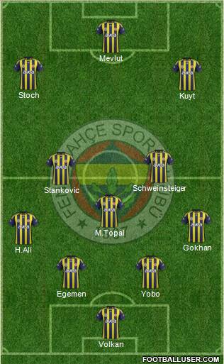 Fenerbahçe SK Formation 2012