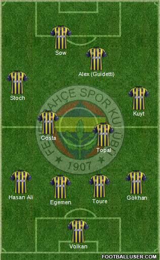 Fenerbahçe SK Formation 2012