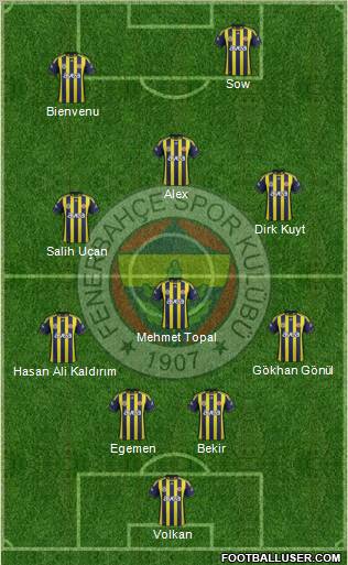 Fenerbahçe SK Formation 2012