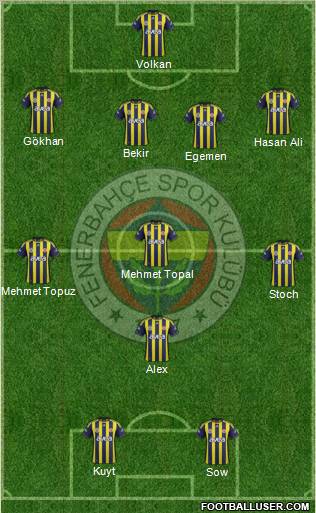 Fenerbahçe SK Formation 2012