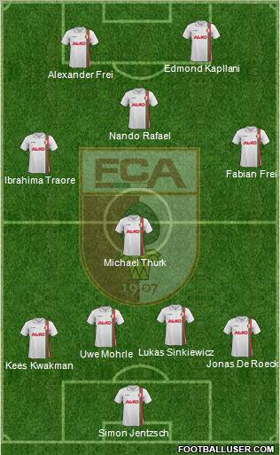 FC Augsburg Formation 2012