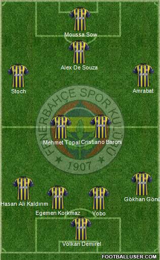 Fenerbahçe SK Formation 2012