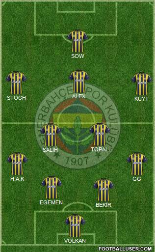 Fenerbahçe SK Formation 2012