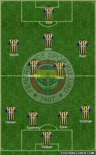 Fenerbahçe SK Formation 2012
