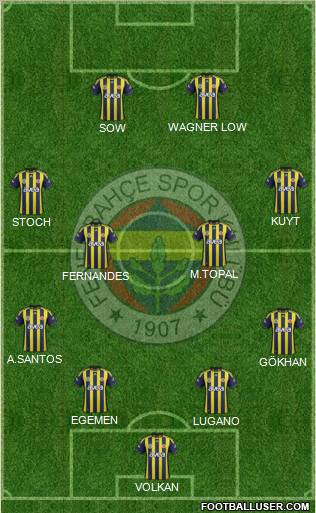 Fenerbahçe SK Formation 2012