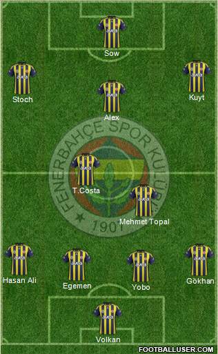 Fenerbahçe SK Formation 2012