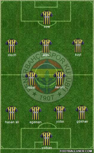 Fenerbahçe SK Formation 2012