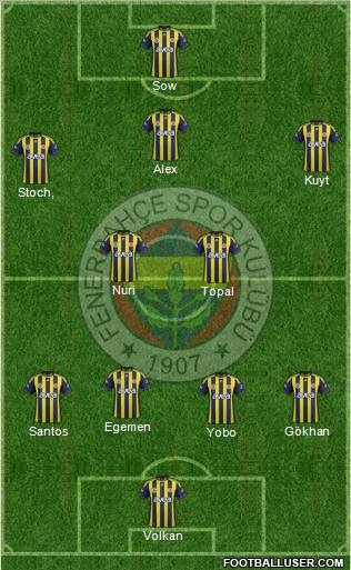 Fenerbahçe SK Formation 2012