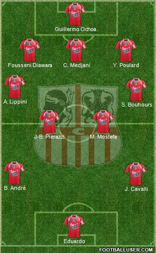 Athletic Club Ajaccien Football Formation 2012