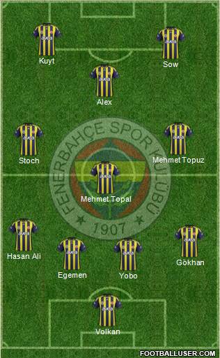 Fenerbahçe SK Formation 2012