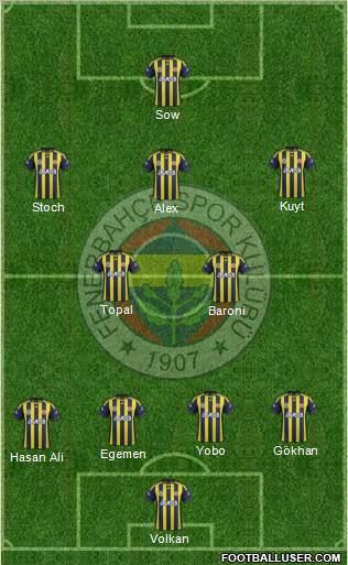 Fenerbahçe SK Formation 2012
