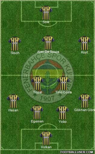 Fenerbahçe SK Formation 2012