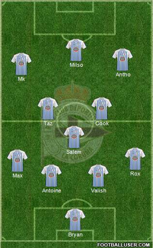 R.C. Deportivo de La Coruña B Formation 2012