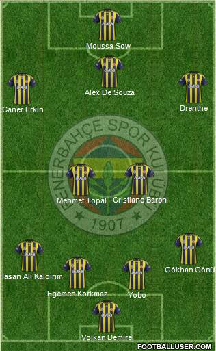 Fenerbahçe SK Formation 2012
