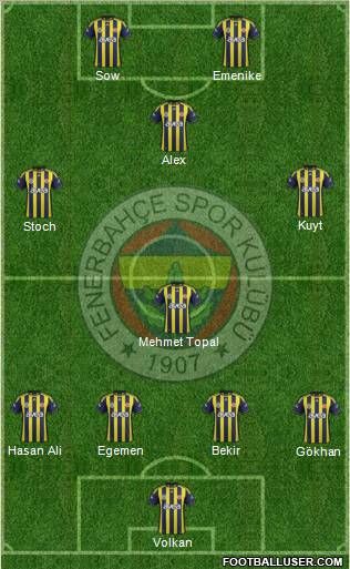Fenerbahçe SK Formation 2012