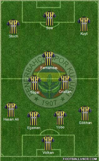 Fenerbahçe SK Formation 2012