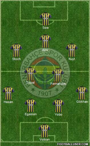 Fenerbahçe SK Formation 2012