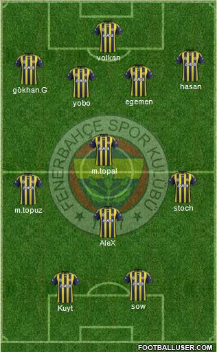 Fenerbahçe SK Formation 2012