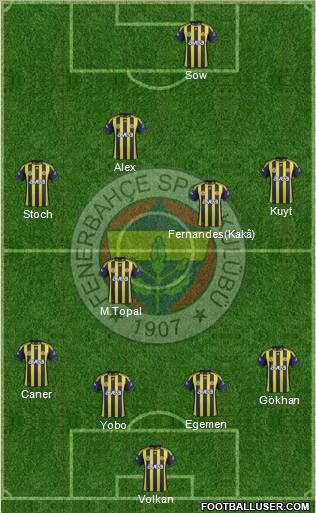 Fenerbahçe SK Formation 2012