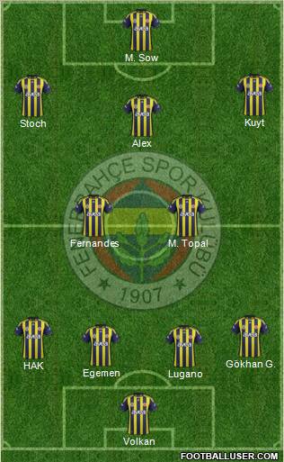 Fenerbahçe SK Formation 2012