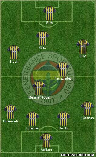 Fenerbahçe SK Formation 2012