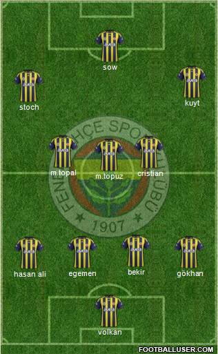 Fenerbahçe SK Formation 2012