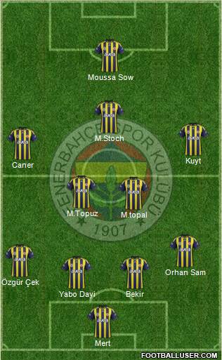 Fenerbahçe SK Formation 2012