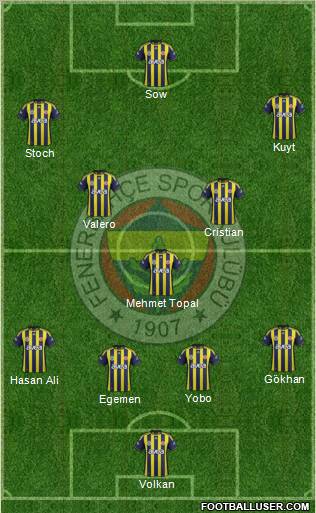 Fenerbahçe SK Formation 2012
