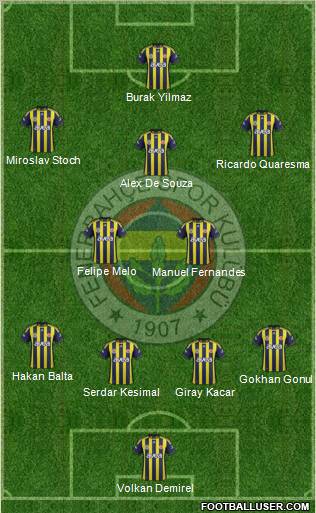 Fenerbahçe SK Formation 2012