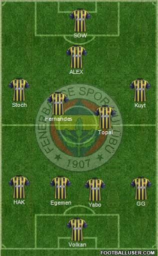 Fenerbahçe SK Formation 2012
