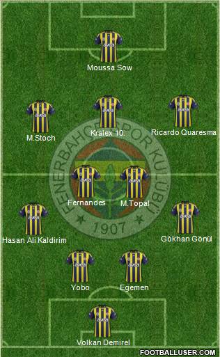 Fenerbahçe SK Formation 2012