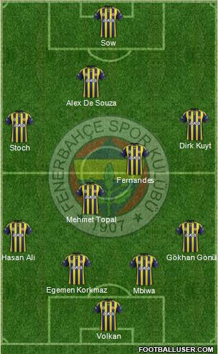 Fenerbahçe SK Formation 2012