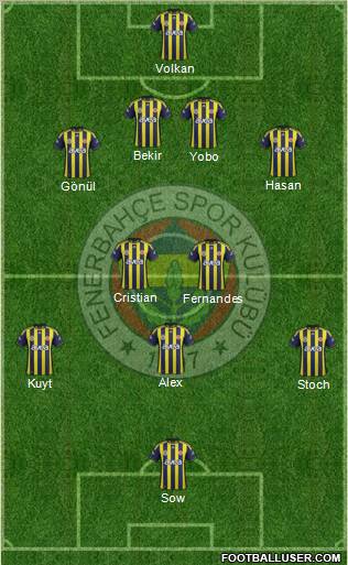 Fenerbahçe SK Formation 2012