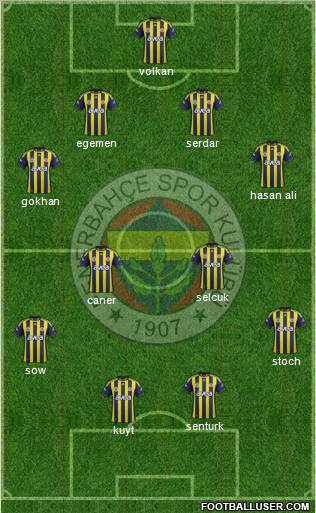 Fenerbahçe SK Formation 2012