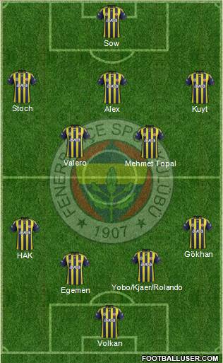 Fenerbahçe SK Formation 2012