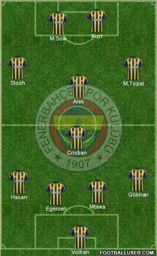 Fenerbahçe SK Formation 2012