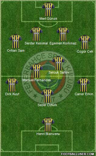 Fenerbahçe SK Formation 2012