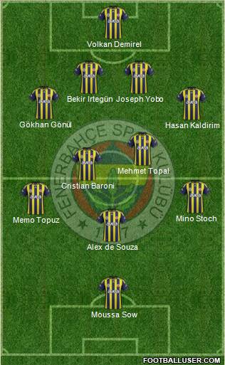Fenerbahçe SK Formation 2012