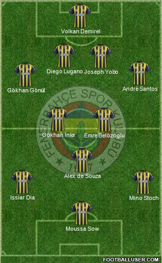 Fenerbahçe SK Formation 2012