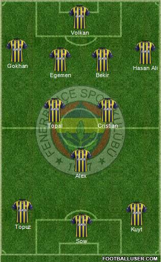 Fenerbahçe SK Formation 2012