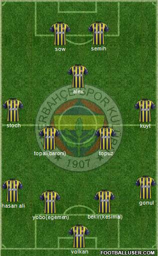 Fenerbahçe SK Formation 2012