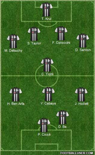 Newcastle United Formation 2012