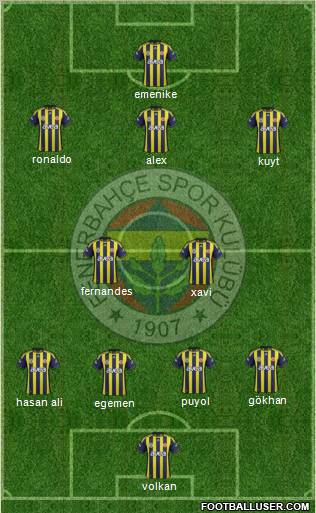 Fenerbahçe SK Formation 2012