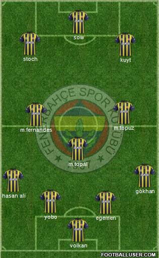 Fenerbahçe SK Formation 2012
