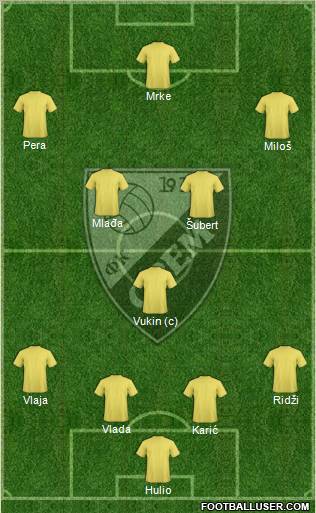 FK Srem Sremska Mitrovica Formation 2012