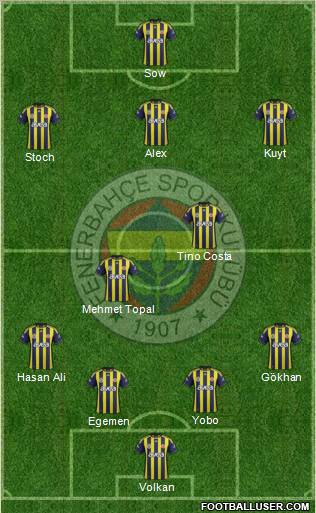 Fenerbahçe SK Formation 2012