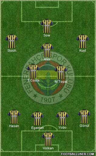 Fenerbahçe SK Formation 2012